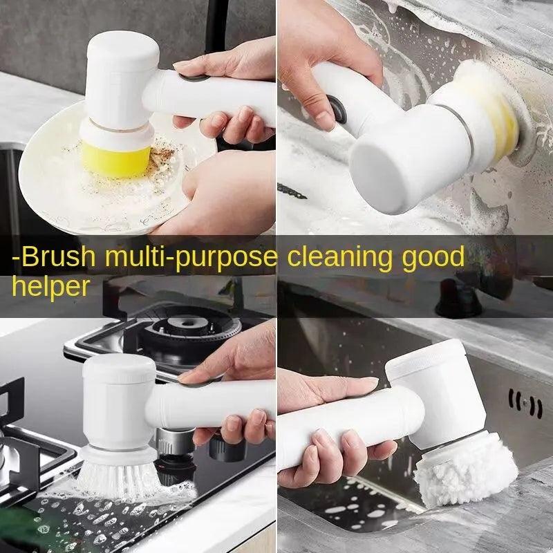 Multi-functional Electric Cleaning Brush for Kitchen and Bathroom - Wireless Handheld Power Scrubber for Dishes, Pots, and Pans - Glowella